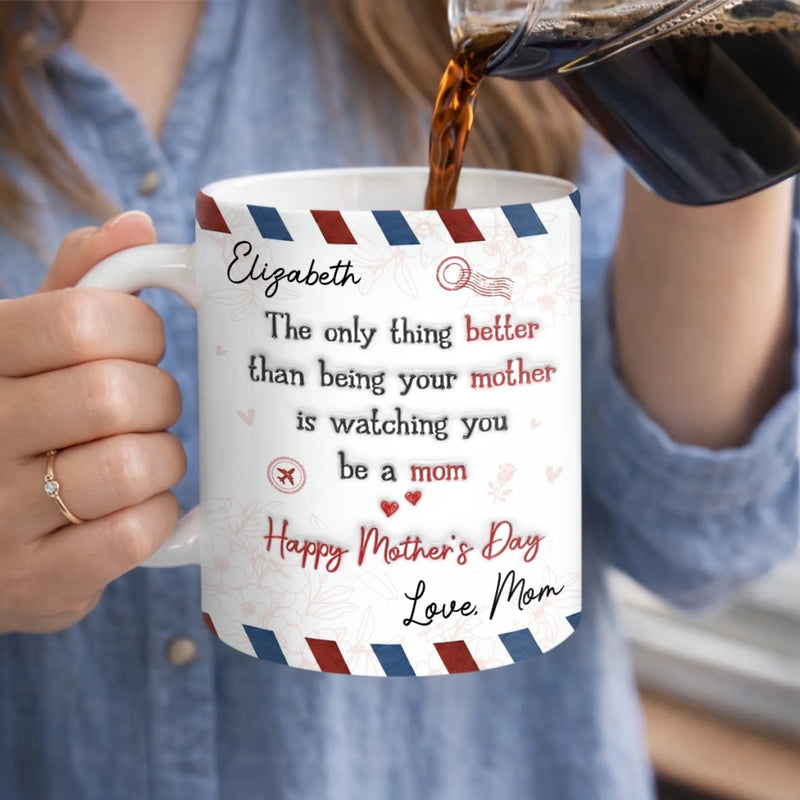 Custom Photo Mug - Personalized Mother's Day, Baby Shower, Gender Reveal Gifts For New Moms, Wife, Daughter - You Were Born For This Love