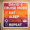Custom Cruise Ship Door Magnet - Personalized Summer Vacation And Travel Gifts For Mom, Dad, Brother, Sister, Kids - Family Cruise Mode On