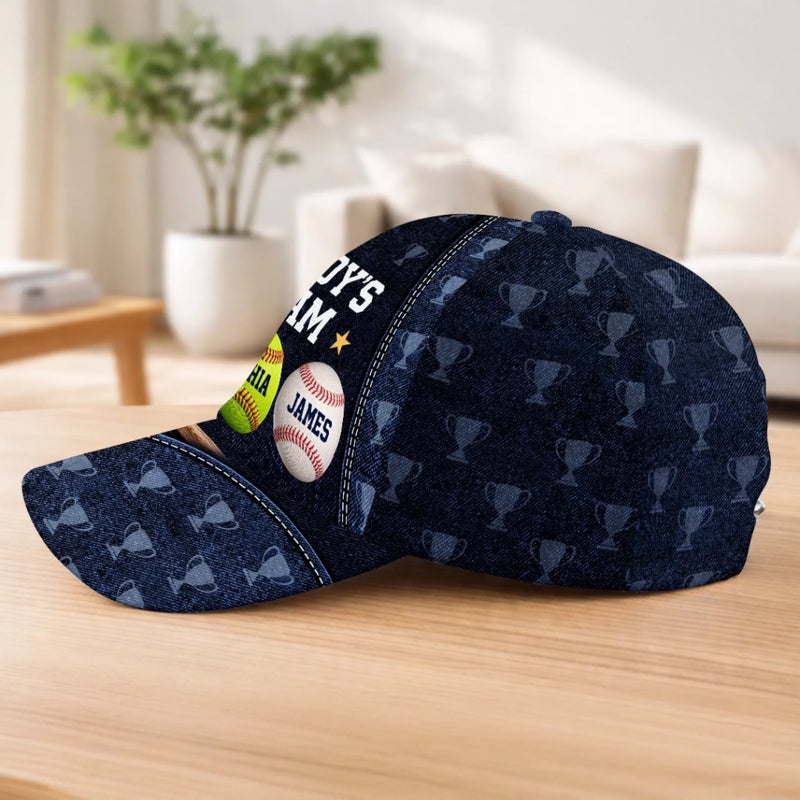 Custom Hat, All Over Print Classic Cap - Personalized Birthday Baseball Gifts For Dad, Grandpa, Baseball Lovers, Sports Fans, Sports Lovers - MVP Of Our Family