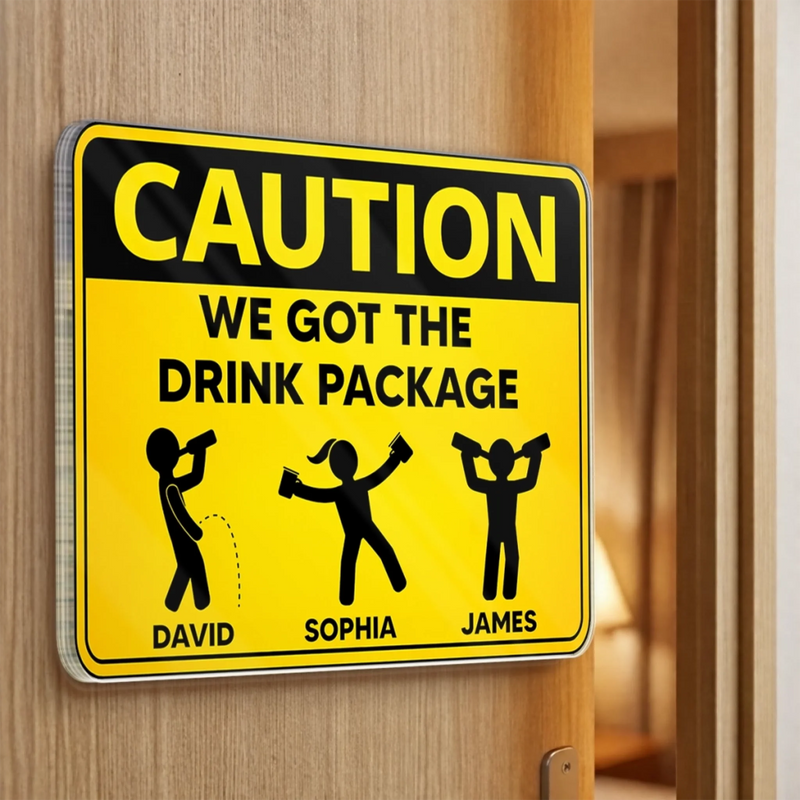 Custom Door Magnet - Personalized Birthday Gifts For Besties, Sisters, BFF - We Got The Drink Package