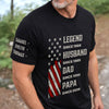 Custom Unisex T-Shirt With Design On Sleeve - Personalized Father's Day Birthday Gifts For Dad, Grandpa - World’s Okayest Grandpa