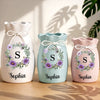 Custom Flower Vase With Ribbon - Personalized Best Friend Birthday Gifts For Women, Besties, Sisters, BFF - A Floral Touch Of You