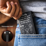 Custom Pop-Up Leather Wallet - Personalized Father's Day Birthday Gifts For Dad, Grandpa - Dad Means Everything