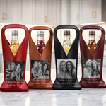 Custom Photo Leather Wine Bag - Personalized Best Friend Birthday Gifts For Women, Besties, Sisters, BFF - My Favorite Unpaid Therapist