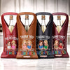 Custom Leather Wine Bag - Personalized Funny Gifts For Coworker, Work Bestie - Thanks For The Laughs At Work