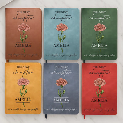 Custom Leather Writing Journal - Personalized Graduation Gifts For Him, Her - Ready For The Next Chapter