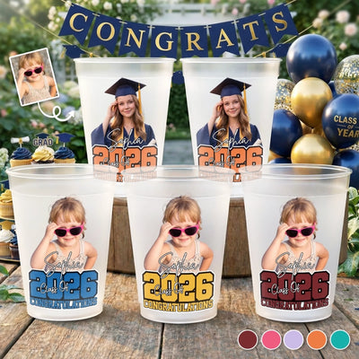 Custom Photo Plastic Cups - Personalized Graduation Gifts For Him, Her - The Journey Was Worth It
