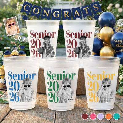 Custom Photo Plastic Cups - Personalized Graduation Gifts For Him, Her - Future Starts Today