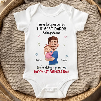 Custom Baby Onesie - Personalized Baby Shower, Gender Reveal Gifts For New Moms, New Dads, New Parents - First Time Dad, Forever Love