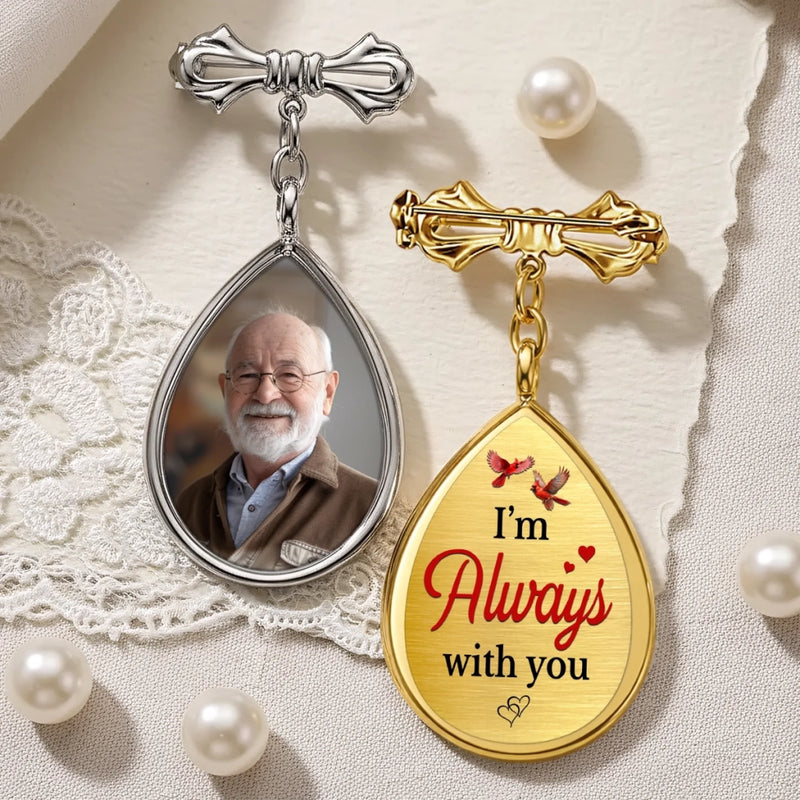 Custom Photo Teardrop Pin - Personalized Memorial Sympathy Graduation Gifts For Him, Her - Your Love Lives On