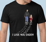 You Never Walk Alone - Family Personalized Custom Unisex T-shirt, Premium T-shirt, Hoodie - Father's Day, Birthday Gift For Dad
