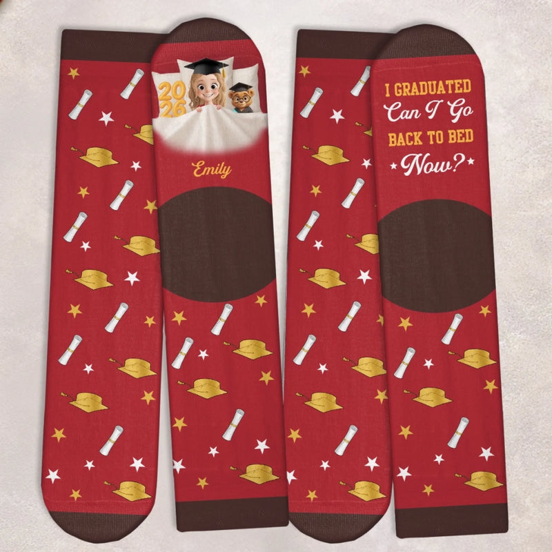 Custom Crew Socks - Personalized Graduation Gifts For Him, Her - Hard Work Turns Into Success