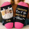 Custom Crew Socks - Personalized Graduation Gifts For Him, Her - Hard Work Turns Into Success