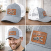 Custom Leather Patch Hat - Personalized Father's Day Birthday Gifts For Dad, Grandpa - Dad Mode Always On