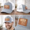 Custom Leather Patch Hat - Personalized Father's Day Birthday Gifts For Dad, Grandpa - You Mean The World