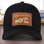 Custom Leather Patch Hat - Personalized Father's Day Birthday Gifts For Dad, Grandpa - Daddy Life Best Life