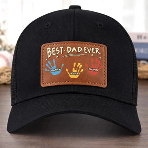 Custom Leather Patch Hat - Personalized Father's Day Birthday Gifts For Dad, Grandpa - Aged To Perfection
