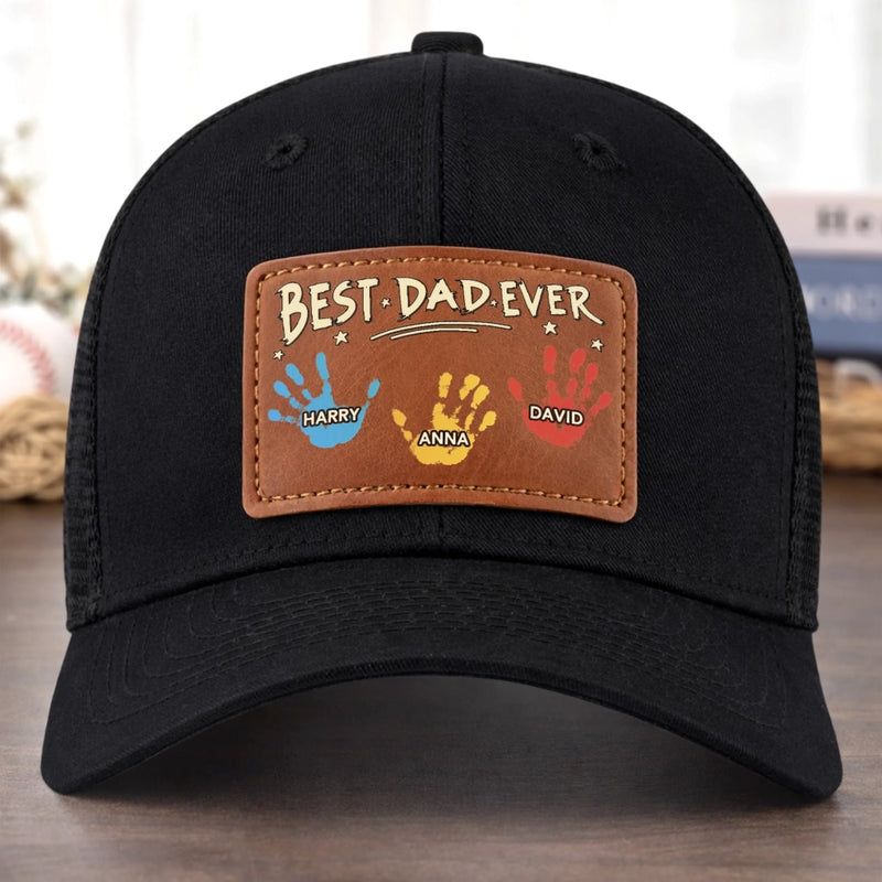 Custom Leather Patch Hat - Personalized Father's Day Birthday Gifts For Dad, Grandpa - Aged To Perfection