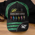 Custom Hat, All Over Print Classic Cap - Personalized Father's Day Fishing Gifts For Fisherman, Dad, Grandpa - My Best Catch Ever