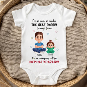 Custom Baby Onesie - Personalized Baby Shower, Gender Reveal Gifts For New Moms, New Dads, New Parents - Tiny Hands, Big Love