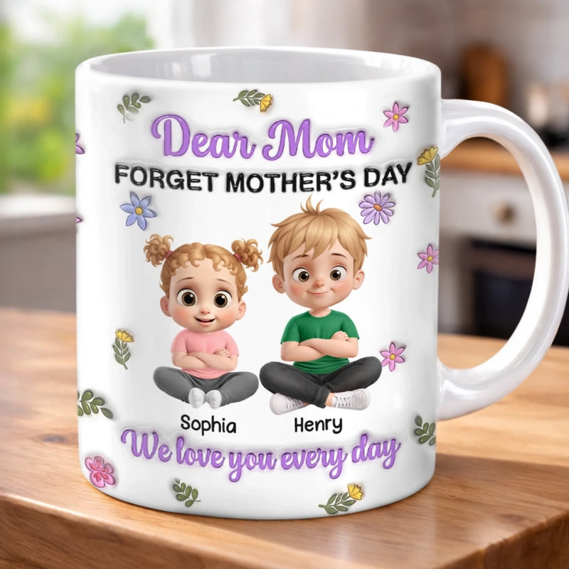Custom 3D Inflated Effect Printed Mug - Personalized Mother's Day Gifts For Mom, Grandma - Our Favorite Person Ever