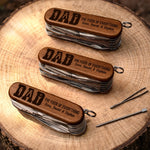 Custom 15-in-1 Pocket Multi Tool - Personalized Father's Day Birthday Gifts For Dad, Grandpa - Forever Grateful For Dad
