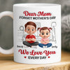 Custom 3D Inflated Effect Printed Mug - Personalized Mother's Day Gifts For Mom, Grandma - Everyday Is Mom Day