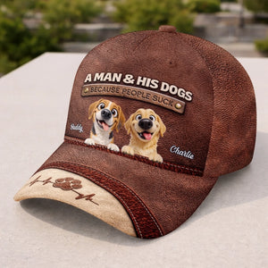 Custom Hat, All Over Print Classic Cap - Personalized Birthday Gifts For Dog Lovers, Dog Dad And Mom - Aging With My Dogs