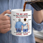 Proud Of You - Family Personalized Custom Mug - Father's Day, Gift For Son