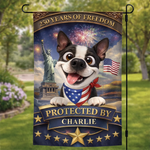 Custom Flag - Personalized America 250th Anniversary Gifts For Dog Lovers, Dog Dad And Mom - Stars, Stripes And Wagging Tails