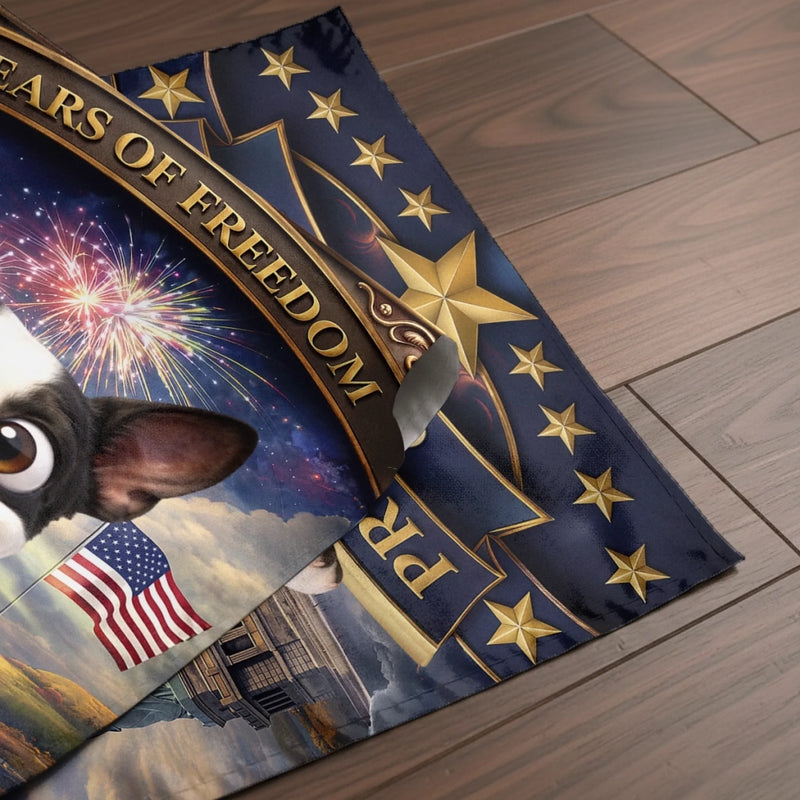 Custom Flag - Personalized America 250th Anniversary Gifts For Dog Lovers, Dog Dad And Mom - Stars, Stripes And Wagging Tails