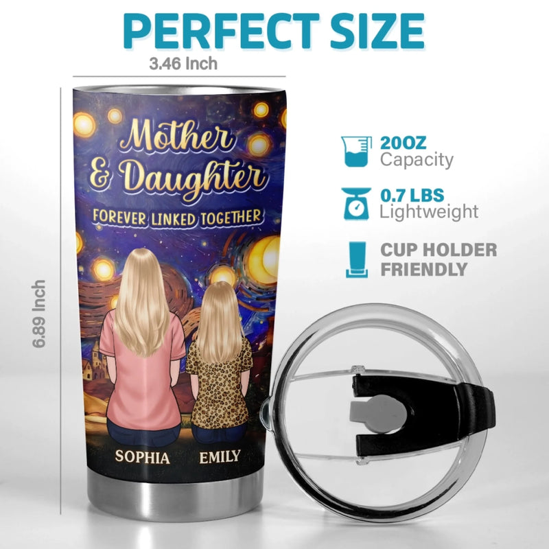 Custom Tumbler - Personalized Mother's Day Gifts For Mom, Grandma - No Distance Can Break Us