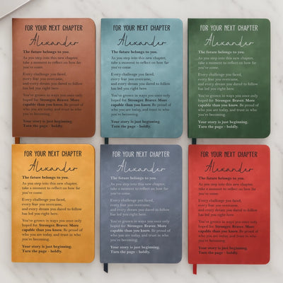 Custom Leather Writing Journal - Personalized Graduation Gifts For Him, Her - Believe In Yourself Every Day