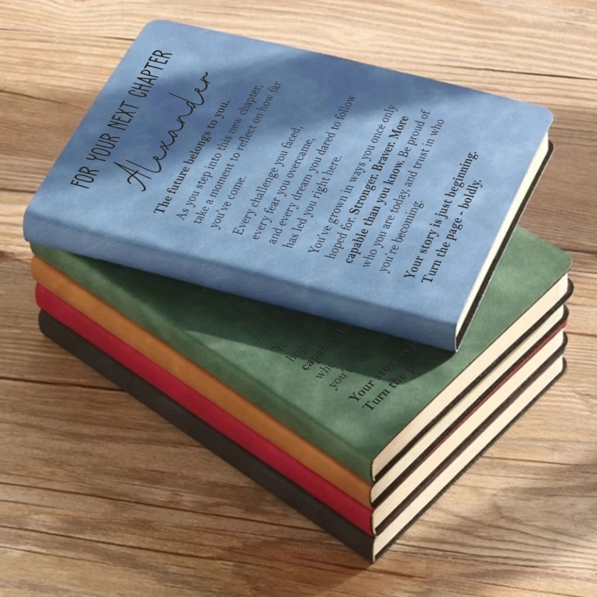 Custom Leather Writing Journal - Personalized Graduation Gifts For Him, Her - Believe In Yourself Every Day