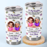 Custom 3D Inflated Effect Printed Tumbler - Personalized Mother's Day Gifts For Daughter - Motherhood Looks Sweet On You