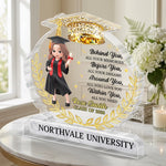 Custom Acrylic Plaque - Personalized Graduation Gifts For Him, Her - The Journey Begins Here