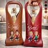 Custom Leather Wine Bag - Personalized Best Friend Birthday Gifts For Women, Besties, Sisters, BFF - Too Glam To Give A Damn