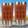 Custom Printed Leather Tumbler - Personalized Father's Day Birthday Gifts For Dad, Grandpa - World’s Greatest Dad