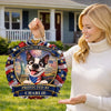 Custom Wood Sign - Personalized America 250th Anniversary Gifts For Dog Lovers, Dog Dad And Mom - Spoiled Dogs Live Here Always