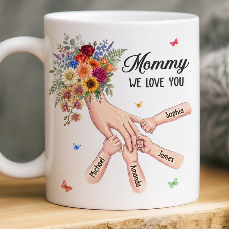 Custom Mug - Personalized Mother's Day Gifts For Mom, Grandma - Every Little Hand Holds Big Love