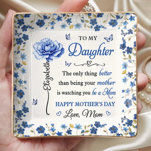 Custom Full-Print Jewelry Dish - Personalized Mother's Day Gifts For Daughter - A Daughter Is A Lifetime Of Love