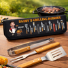Custom Photo BBQ Tool Set With Storage Bag - Personalized Father's Day Birthday Gifts For Dad, Grandpa - Grilling Buddies