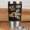 Custom Printed Leather Tumbler - Personalized Father's Day Birthday Gifts For Dad, Grandpa - Dad The Man The Myth