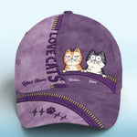Excited To Be Taken Everywhere With You - Cat Personalized Custom Hat, All Over Print Classic Cap - Gift For Cat Lovers, Pet Owners