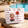 Custom Beach Bag - Personalized Summer Vacation And Travel Gifts For Best Friends, Family - Vitamin Sea Therapy