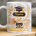 Custom 3D Inflated Effect Printed Mug - Personalized Graduation Gifts For Him, Her - A Milestone Worth Celebrating