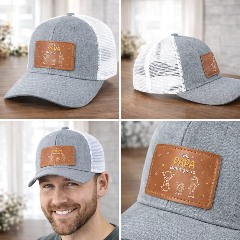 Custom Leather Patch Hat - Personalized Father's Day Birthday Gifts For Dad, Grandpa - Grandpa Knows Best Always
