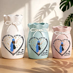 Custom Flower Vase With Ribbon - Personalized Graduation Gifts For Her - Graduation Looks Good On You