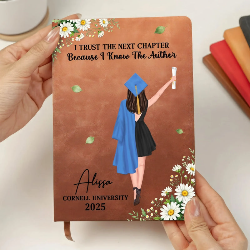 Custom Leather Writing Journal - Personalized Graduation Gifts For Him, Her - Becoming Who You’re Meant To Be