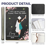Custom Leather Writing Journal - Personalized Graduation Gifts For Him, Her - Becoming Who You’re Meant To Be